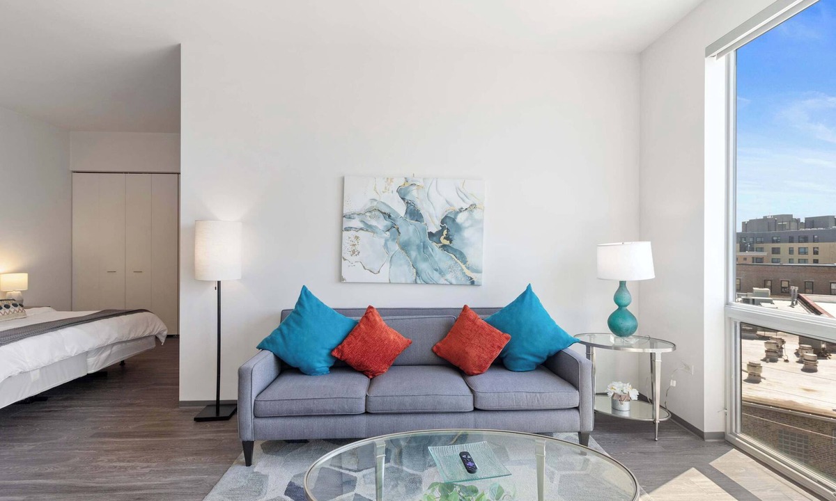 Palmer Square Apartment | 1BR City Loft With Modern Glass Views