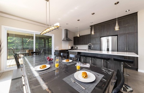 Petite-Riviere-Saint-Francois Ski Chalet | Phoenix 75: River view, Spa and Pool Table