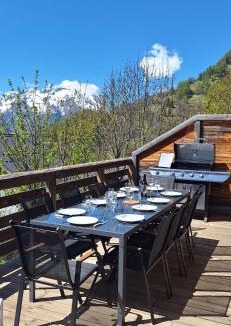 Huez-en-Oisans Ski Chalet | Chalet 10p sauna spa superbe vue