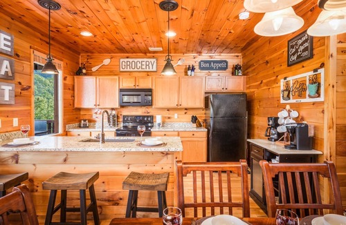 Chalet Village Cabin | Chalet Village Log Cabin with Mountain Views! Easy Access and Flat Parking!