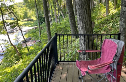 Pierson Cottage | Private dock on large, spring-fed lake with kayaks