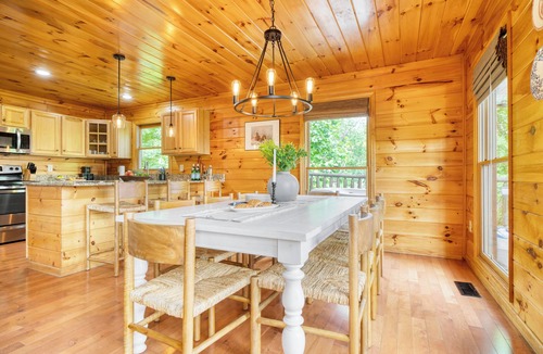 Chalet Village North House | Sleeps 24 | 2 Homes, Hot Tub, Sauna, Movie Theater, Firepit, Pool, Tennis Courts