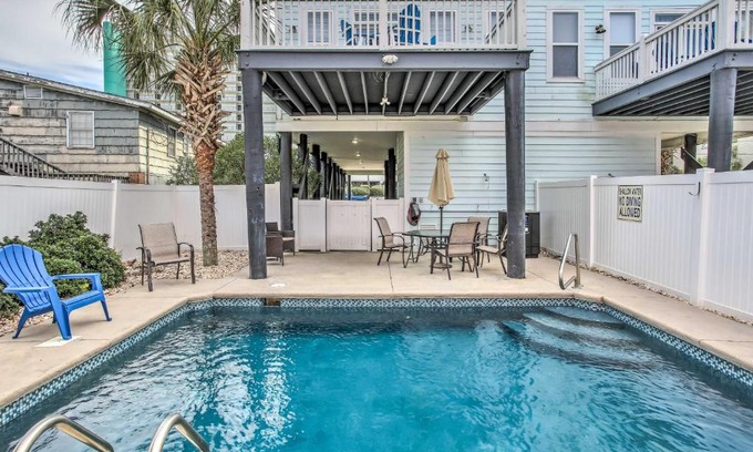 Garden City House | Beach Home with Optional Heated Pool, Walk to Ocean!